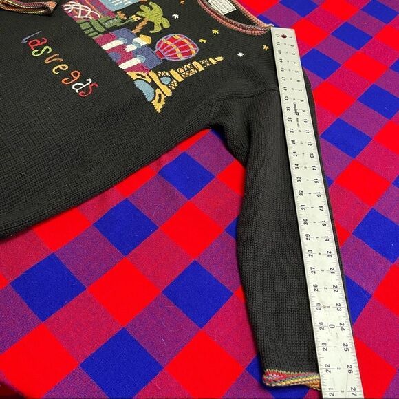 Cotton Salsa Las Vegas Hand Knitted Sweater Size Large - Picture 10 of 11